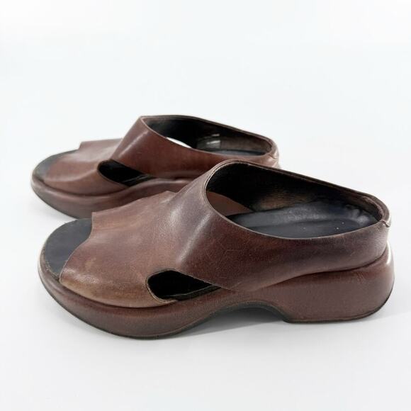 Dansko Shoes - Dansko Leslie Brown Leather Open Toe Comfort Sandals Women's Shoes Size 37 US 7